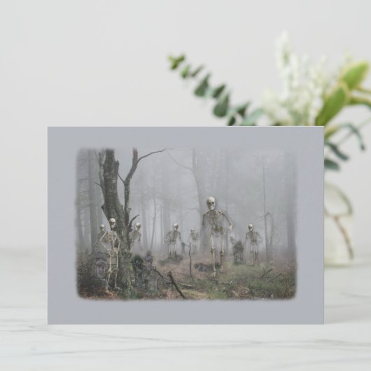 Graveyard Haunting Invitation Kaart (Staand voorkant)