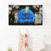 Graveyard kinder komische zombie grafsteen leuke k spandoek (Insitu)