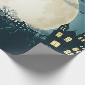 Graveyard met pompoenen, vleermuizen, dode boom, m cadeaupapier (Hoek)