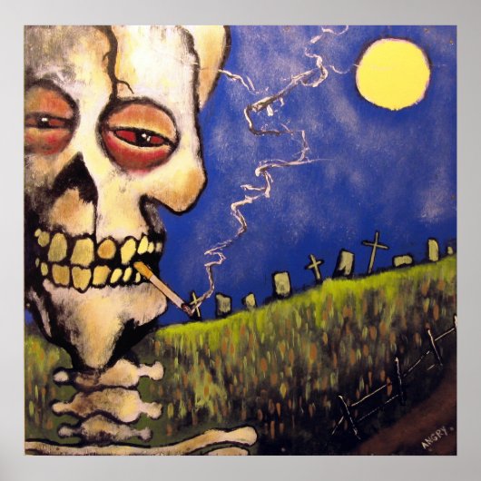 Graveyard Poet Poster van Angry Johnny (Voorkant)