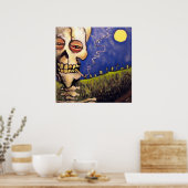 Graveyard Poet Poster van Angry Johnny (Keuken)