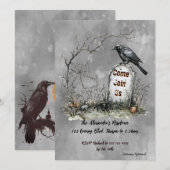 Graveyard Raven Custom Elegant Kaart (Voorkant / Achterkant)