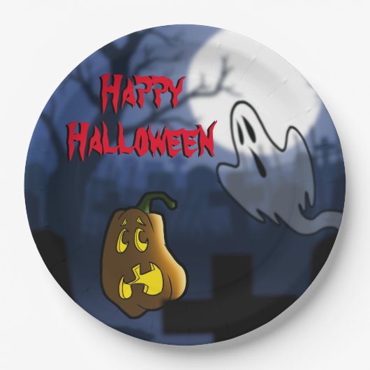 Graveyard Scare Halloween/Birthday Paper Bord (Voorkant)