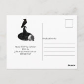 Graveyard Scene Halloween Party Invitation Briefkaart (Achterkant)