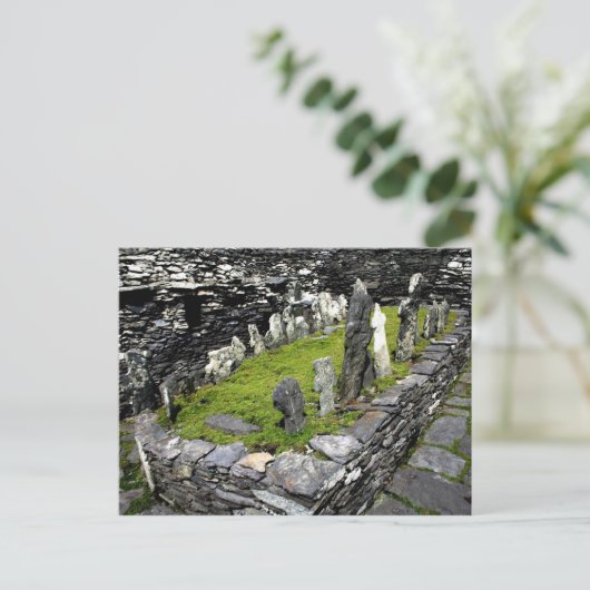 Graveyard Skellig Island Briefkaart (Staand voorkant)
