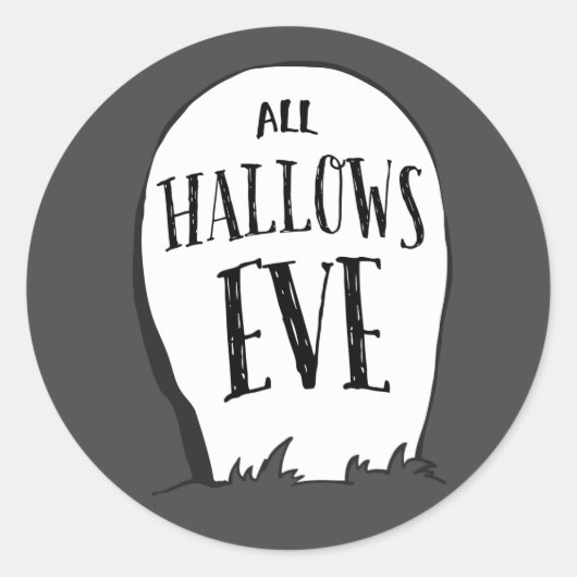Graveyard Stories Halloween Party Ronde Sticker (Voorkant)