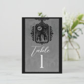 Graveyard Vows Black & Grey Gothic Tafelnummer (Staand voorkant)