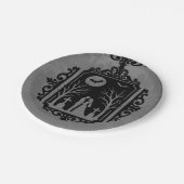 Graveyard Vows Black & Grey Gothic Wedding Papieren Bordje (Gekanteld)