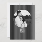 Graveyard Vows Black & Grey Gothic Wedding RSVP Kaart (Achterkant)