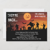 Graveyard Zombie Halloween Party Invitation Kaart (Voorkant)