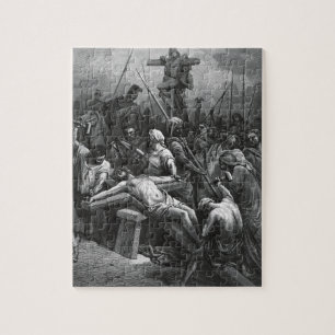Graving Jesus Crucifixion 1866 door Gustave Dore Legpuzzel