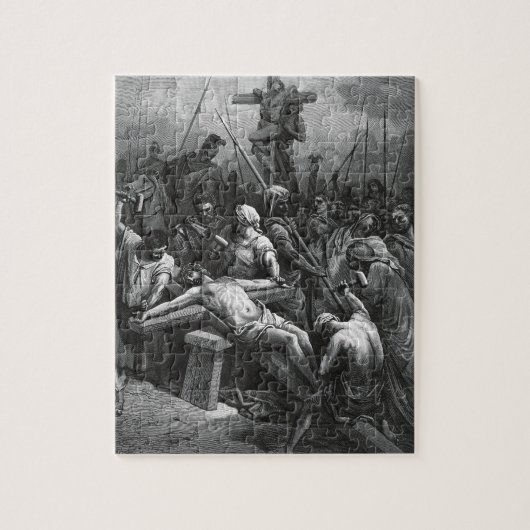Graving Jesus Crucifixion 1866 door Gustave Dore Legpuzzel (Verticaal)