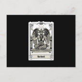 graving Tarot de duivel XV Briefkaart (Voorkant)