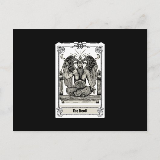 graving Tarot de duivel XV Briefkaart (Voorkant)