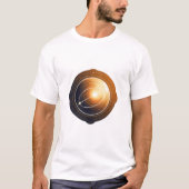 Gravitationele Harmonie: Kosmische Krachten Emblee T-shirt (Voorkant)