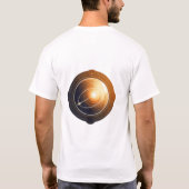 Gravitationele Harmonie: Kosmische Krachten Emblee T-shirt (Achterkant)