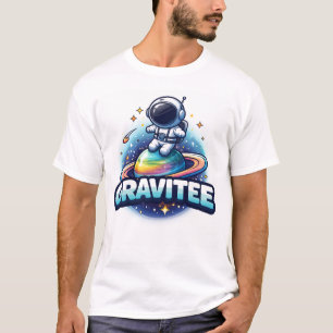 GRAVITEE Dabbing Astronaut Space Galaxy T-shirt