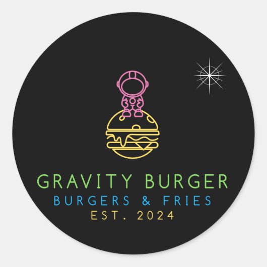 Gravity Burger Sticker Sheet (Voorkant)