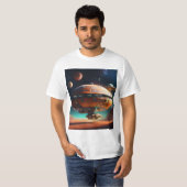 Gravity-Defying Astronaut T-Shirt Design (Voorkant volledig)