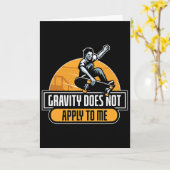 Gravity Does Not Apply To Me Cool Skateboard  Kaart (Gele Bloem)