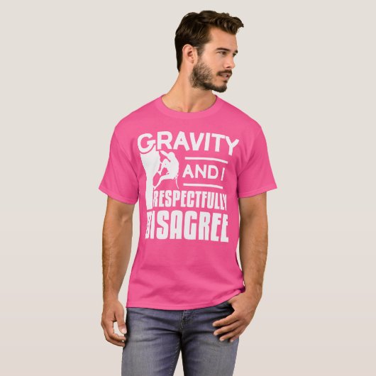 Gravity en ik zijn het met respect oneens met Rock T-shirt (Voorkant volledig)