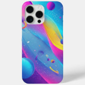Gravity Flow: Neon Abstract Art Phone Case (Achterkant)