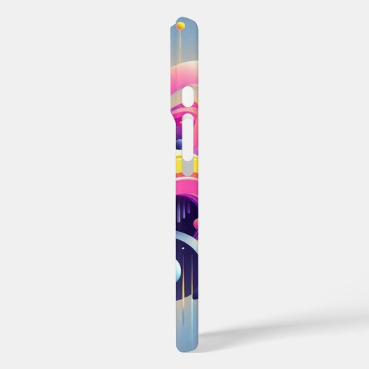 Gravity Flow: Neon Abstract Art Phone Case (Achterkant / Links)
