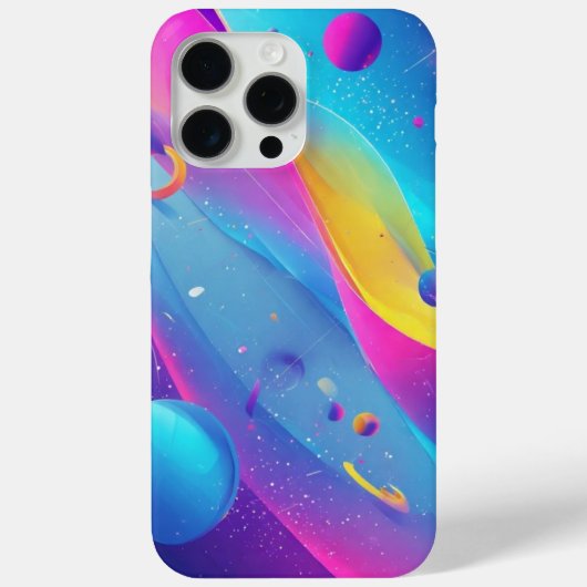 Gravity Flow: Neon Abstracte Kunst Hoesje voor Tel (Achterkant)