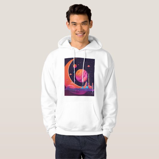 Gravity & Magnetism in Space – Futuristic hoodies (Voorkant volledig)