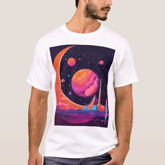 Gravity & Magnetism in Space – Futuristic Science  T-shirt (Voorkant)