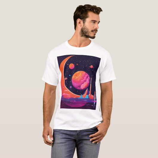 Gravity & Magnetism in Space – Futuristic Science  T-shirt (Voorkant volledig)