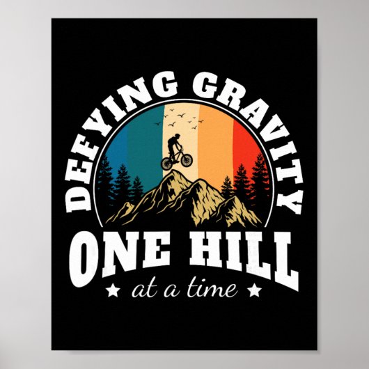 Gravity Riding Mountain Bike Biker Bicylce Cycling Poster (Voorkant)