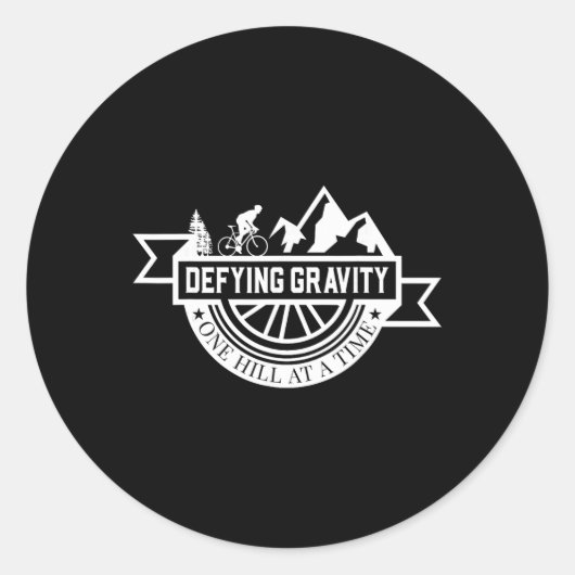 Gravity Riding Mountain Bike Biker Bicylce Cycling Ronde Sticker (Voorkant)