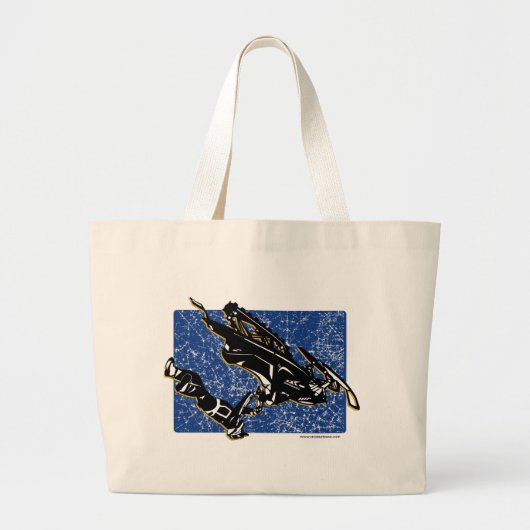 GRAVITY-SLED GROTE TOTE BAG (Voorkant)