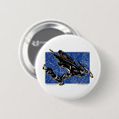 GRAVITY-SLED-in blauw Ronde Button 5,7 Cm (Voorkant /achterkant)