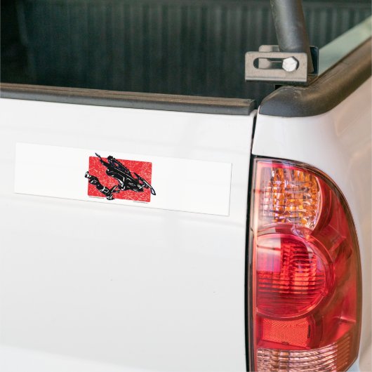GRAVITY-SLED-in-RED Bumpersticker (Op Truck)