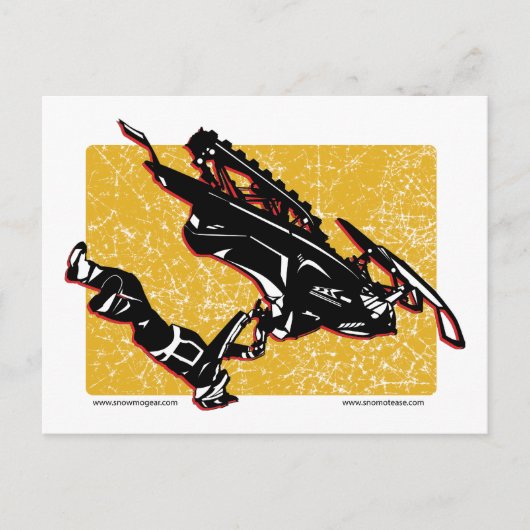 GRAVITY-SLED-in-Yellow Briefkaart (Voorkant)