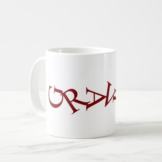 Gravity Typography Coffee Mok (Voorkant links)