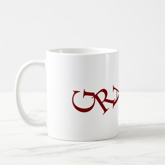 Gravity Typography Coffee Mok (Links)