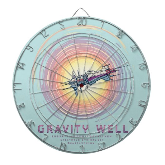 Gravity Well Dartboard: een kosmische uitdaging Dartbord (Voorkant)
