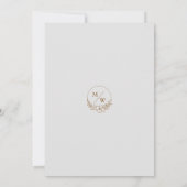 Gravure Gouden Bloemen Bruiloft Save The Date Kaart (Achterkant)