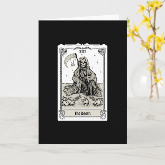 gravure tarot de dood XIII Kaart (Gele Bloem)