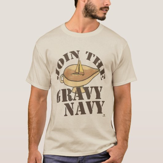 Gravy Navy Food Fun Ontwerp T-shirt (Voorkant)