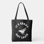 Gravy Not Sauce, Grappig Gezegde Italiaans Pride Tote Bag (Achterkant)