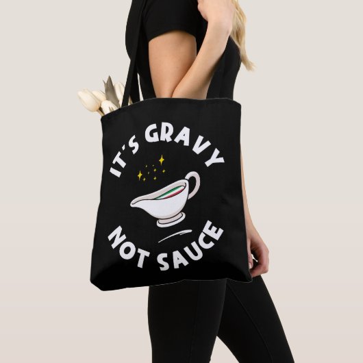 Gravy Not Sauce, Grappig Gezegde Italiaans Pride Tote Bag (Dichtbij)