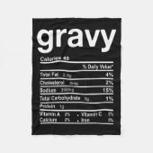 Gravy Nutrition Facts Funny Thanksgiving Christmas Fleece Deken (Voorkant)