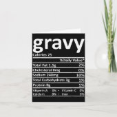Gravy Nutrition Facts Funny Thanksgiving Christmas Kaart (Voorkant)