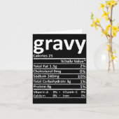 Gravy Nutrition Facts Funny Thanksgiving Christmas Kaart (Gele Bloem)