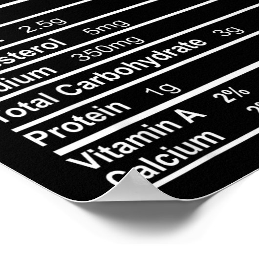 Gravy Nutrition Facts Funny Thanksgiving Christmas Poster (Hoek)