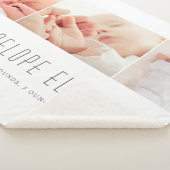 Gray 3 Foto Collage Baby geboorte Sherpa Deken (3/4)